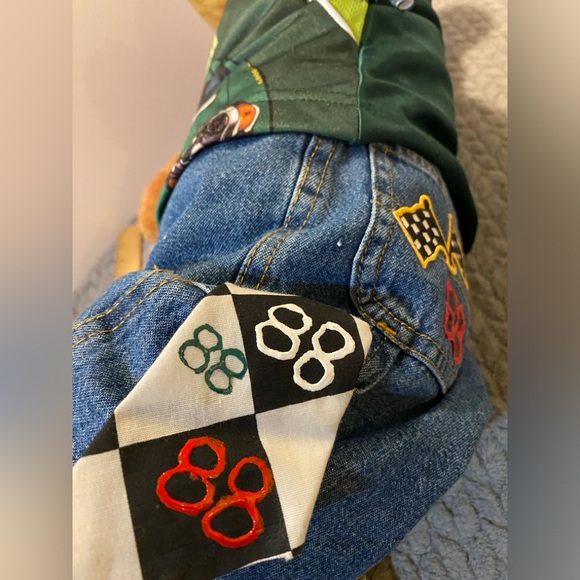 Dan Dee choice bear with a Earnheart jr upgrade excellent condition VINTAGE - Picture 6 of 13